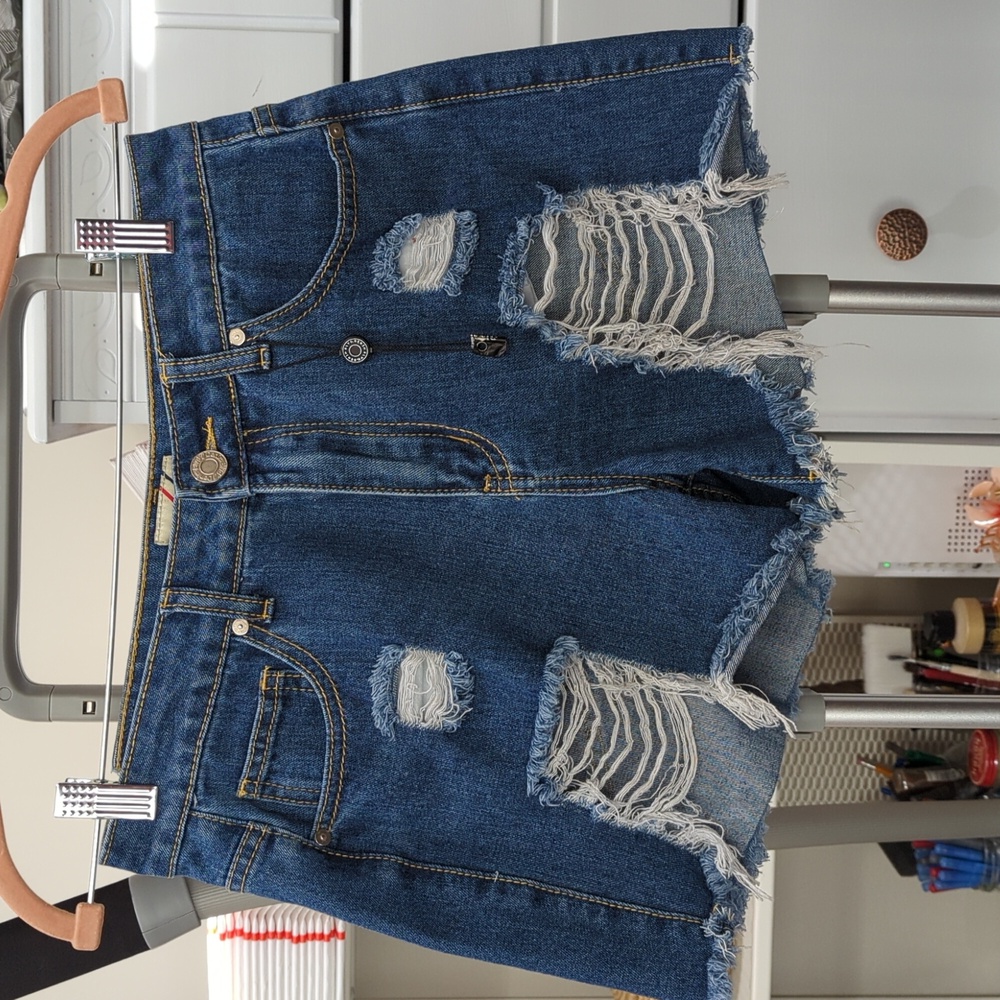 Denim BLVD Blue ripped Shorts Size Small